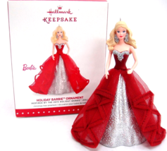 Hallmark 2015 Holiday Barbie Doll Keepsake Ornament Red &amp; Silver Gown NIB - £17.08 GBP