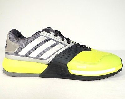 Primary image for Adidas Crazy Train Boost Solar Yellow & Gray Running Training Shoes Men's 8 NEW