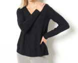 J Jason Wu Texture Stitch Sweater- BLACK, LARGE - $22.50