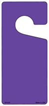 Purple Solid Blank Novelty Metal Door Hanger - $18.95