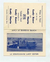 Lady Ester &amp; Lady Maria Ad Card Baird&#39;s Beach Perce Quebec Gannets  - $17.82