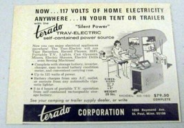 1966 Print Ad Terado Trav-Electric Portable Power Source Camping St Paul,MN - $9.78