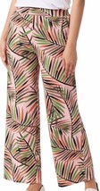 Denim &amp; Co Beach Palm Print on Pink Jersey Pull-On Pants w/Pockets Size ... - $40.50