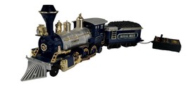 New Bright Royal Blue Battery Operated Train with Coal Tender - $32.68