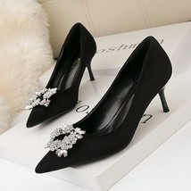 New Women Fashion Crystal High Heel Shoes Sexy Pointed Toe Thin Heels Wedding Pu - £38.93 GBP
