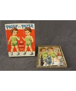 Vintage Toy Paper Dolls PEGGY &amp; PETER on Heavy Board 4112 Whitman Publis... - £26.89 GBP