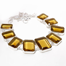 Citrine Topaz Handmade Fashion Black Friday Gift Necklace Jewelry 18" SA 2243 - £11.98 GBP