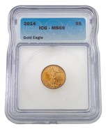 2014 G$5 1/10 Oz. Gold American Eagle Ausgewählten Von ICG As MS-69 - €448,59 EUR