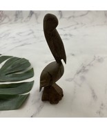Vintage Wood Carved Pelican Bird Paper Weight Figurine Nautical Coastal ... - $486.19 MXN