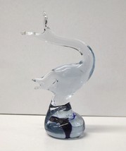 Cristaleria Murano Indstria Panamena Glass Blue Fish Figure - $34.99