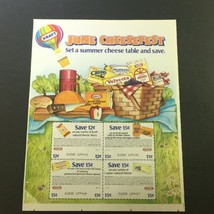 VTG 1981 Kraft Natural Colby or Cheddar Cheese June Cheesefest Print Ad Coupon - £14.97 GBP