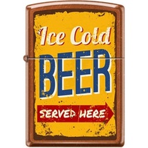 Zippo Lighter - Ice Cold Beer Served Here Toffee - 854721 - £25.51 GBP