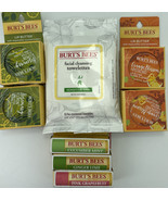 Burts Bees Bundle Lip Butter .4oz Lip Balm .15oz 10 Facial Towelettes Lo... - £26.60 GBP