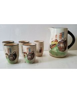 Vintage Capri Pitcher Cup Set by Royal Sealy Japan 6 Pc Wine Cheese Host... - £36.49 GBP