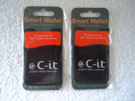 Lot Of 2 &quot; NIP &quot; C-it Promotional Mobile Card Holder Smart Wallets &quot; GRE... - £9.60 GBP