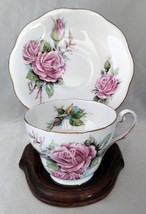 Vintage ROYAL STANDARD Bone China Pink Rose Floral Tea Cup &amp; Saucer Set, 3287 - £15.53 GBP