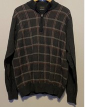 Greg Norman 1/4 Zip Cotton/Wool Pullover Plaid Sweater Size XL NWT - $45.00