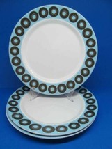 Jonathan Adler Circles And Stripes Set Of Three 10 7/8&quot;  Dinner Plates GUC - £31.36 GBP