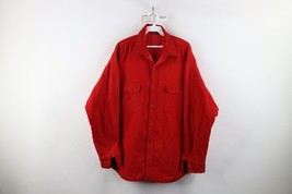 Vintage 70s Streetwear Mens Large Distressed Quilted Button Shirt Jacket... - $44.50
