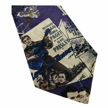 Guy Laroche Elvis Presley Necktie Rock &amp; Roll Novelty All Over Print Tie USA - £7.78 GBP