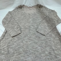 Maurices Sweater Plus Size 3X Beige Shoulder Beads Accent - £13.24 GBP