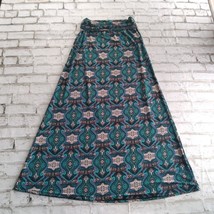 82 Days Womens Skirt Small Blue Goemetric Fold Over Long Maxi Boho Modes... - £12.75 GBP
