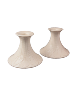 Lenox Greenfield Candlestick Holder Pair No Gold Pristine Feather Design... - $16.71 CAD