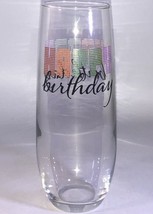 “Happy Birthday” Cristar Clear Flute Champagne/Wine Glass 9.6oz-NEW-SHIP... - $11.76