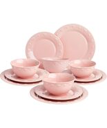 Paris Hilton 12PC Dinnerware Set Embossed Hearts Svc for 4 New - $59.95