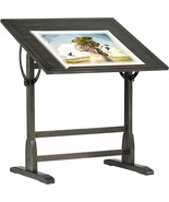 Vintage Drafting Table Rustic Black Adjustable Drawing Base Architect Wo... - $3,758.41 MXN