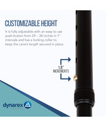 Dynarex Offset Cane with Wrist Strap, Adjustable 30–39&quot;, 250 lb Support,... - $355.98 MXN