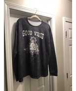 Women&#39;s Long Sleeve Acid Wash Black Long Sleeve iShirt - $25.63 CAD
