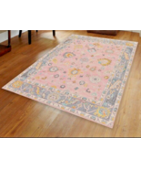 Oushak Design Handmade Woolen Traditional Oriental Turkish PINK Color  A... - $372.42 CAD+