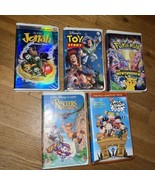 Lot of 5 VHS Vintage Movies Toy Story, The Rescuers, Jonah, Pokemon, Rug... - $29.70