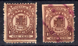 US Revenue Match Stamp RO26d FVF H. Bendel, Two examples ZAYIX 0325MAR0016 - £4.17 GBP