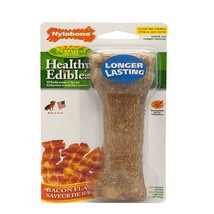Nylabone Healthy Edibles AllNatural Long Lasting Bacon Chew Treats 1 Count, Soup - £9.51 GBP