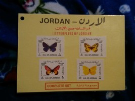 000 Jordan 1993 butterflies good Complete set very fine  stamps - $6.99