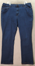 D. Jeans Jegging Jeans Womens Size 22w Blue Denim Cotton Flat Front Straight Leg - £18.18 GBP