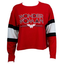 Wonder Woman Juniors Long Sleeve Crop Top Red - £33.17 GBP+