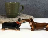 Sausage Wiener Dogs Black And Chocolate Dachshunds Salt And Pepper Shake... - $17.99