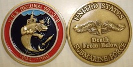 USS Becuna SS 319 Submarine Challenge Coin USN DFB - £54.68 GBP