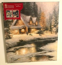 2010 Hallmark Thomas Kinkade Family at Deer Creek Winter Wall Canvas Print New - $24.98