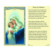 (2 copies) Prayers for Mothers Holy Prayer Cards Cardstock Heavy Paper C... - £1.83 GBP