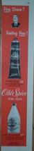 Old Spice Shaving Cream &amp; Lotion  Magazine Advertising Print Ad 1950s - £3.11 GBP
