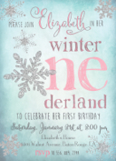 Winter Onderland Birthday Invitation/Digital File/printable/Wording can be chang - $14.95