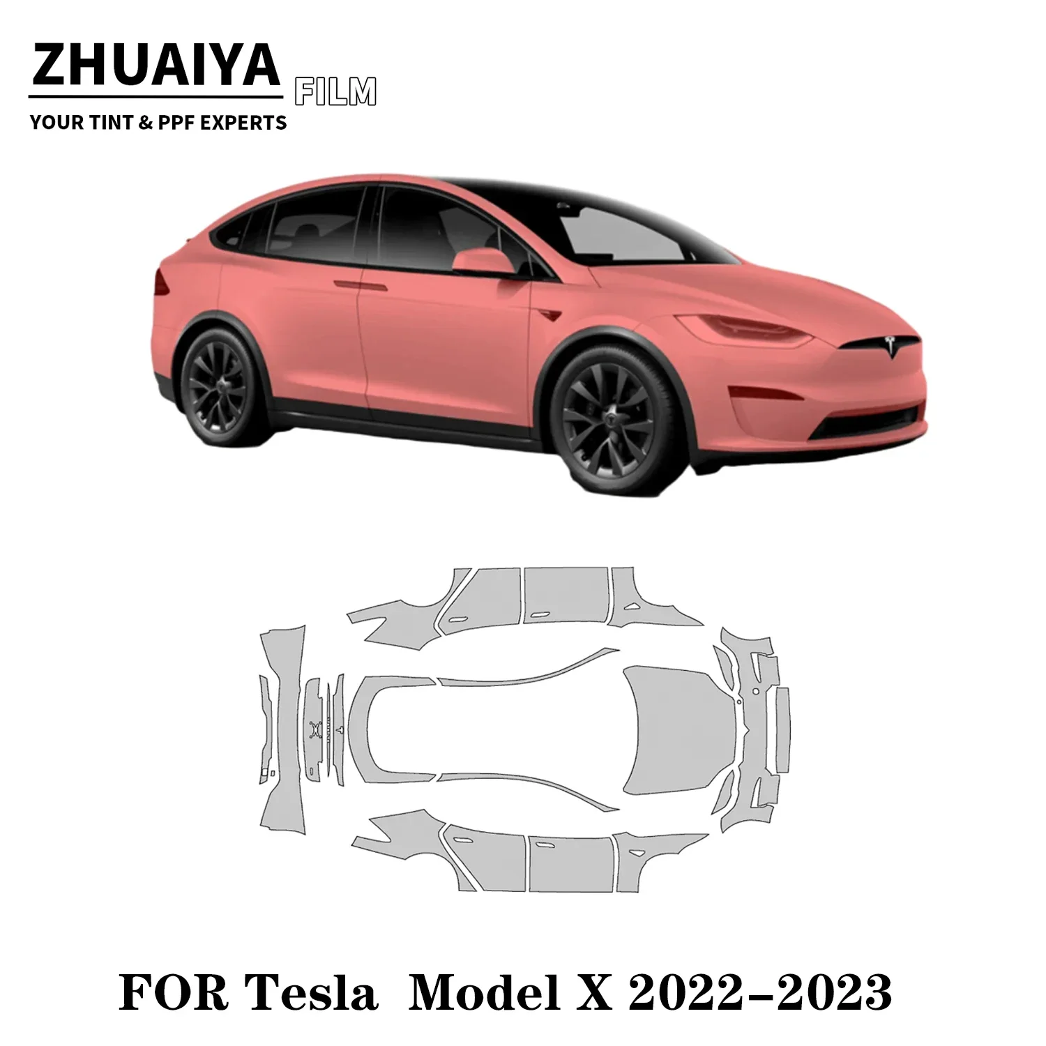 8mil Pre Cut Car Paint Protection Film Clear Bra PPF Kit for Tesla Model X  2022 - £29.17 GBP+