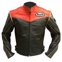 Men Buell Motorcycle Leather Jacket / Buell Moto Leather Jacket With CE Armour 2 - £141.77 GBP