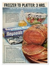 Reynolds Wrap Aluminum Foil Cook a Roast Vintage 1969 Full-Page Magazine Ad - £7.58 GBP
