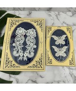 Land o Lace Vintage Applique Lot of 2 Butterfly Floral Cottage Embellish... - $225.61 MXN