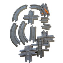 GeoTrax Gray Railroad Railway 11 Piece Set with Switches &amp; Crossings - £15.31 GBP